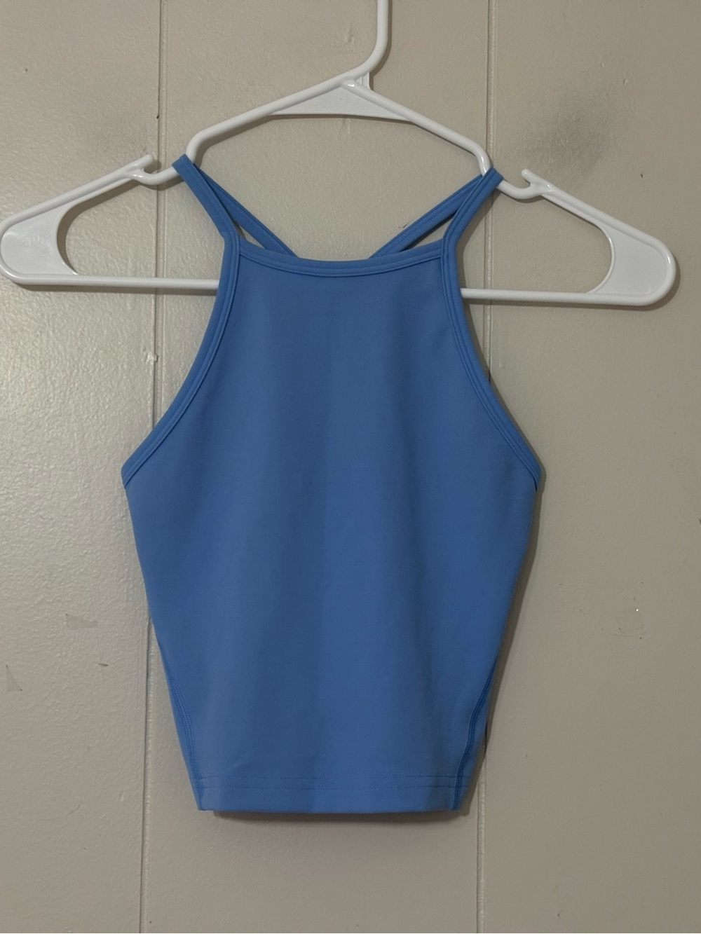 Lululemon Wunder Train High-Neck Cross-Back Tank Top Aero Blue